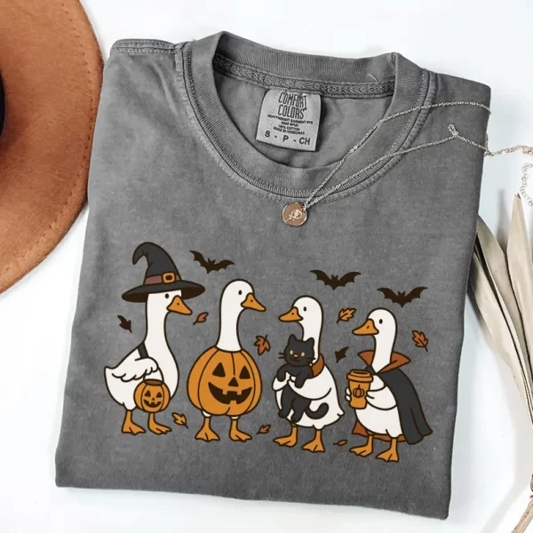 Halloween Shirt, Goose Shirt, Halloween Ghost Shirt, Silly Goose Shirt, Fall Shirt, Spooky Shirt, Pumpkin Costume Shirt - Image 5