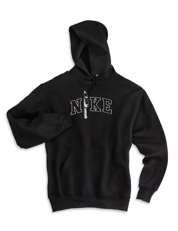 Mike Myers Nike Knife Halloween Embroidered Hoodie - TerraBell Designs - Image 4