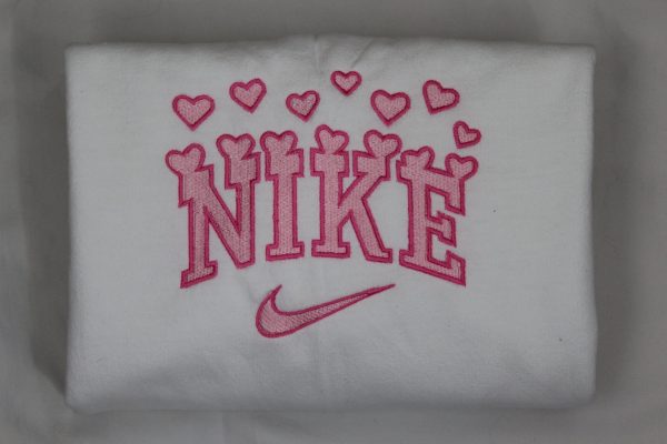 Heart Nike Embroidered Shirt For Valentine's Day Anniversary Gift - TerraBell Designs - Image 2