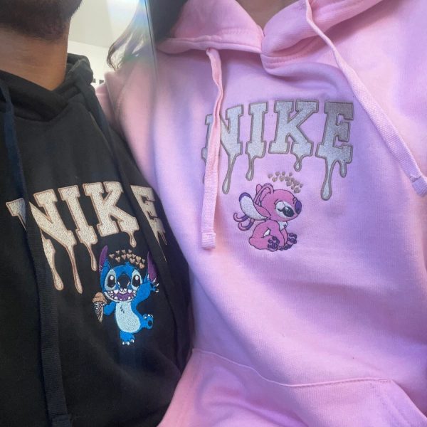 Embroidered Nike Stitch And Angel Couple Sweatshirts - TerraBell Designs - Image 3