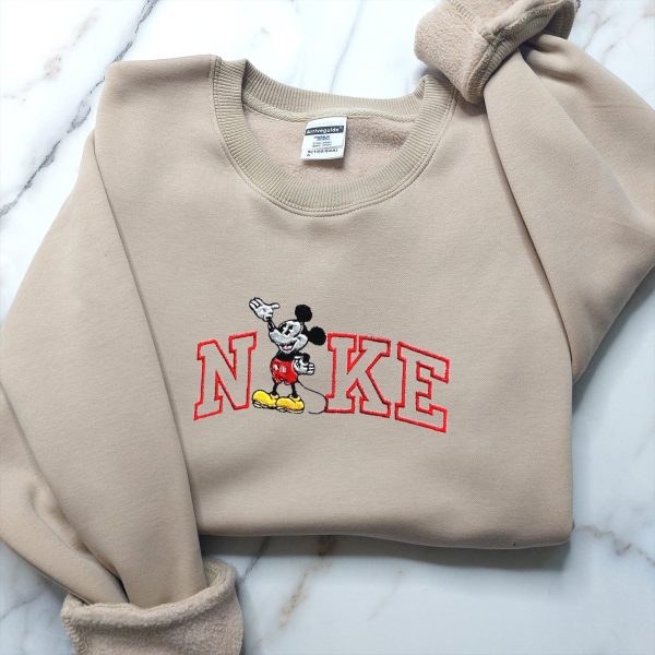Nike Mickey X Minnie Couple Embroidered Sweatshirt - TerraBell Designs - Image 5