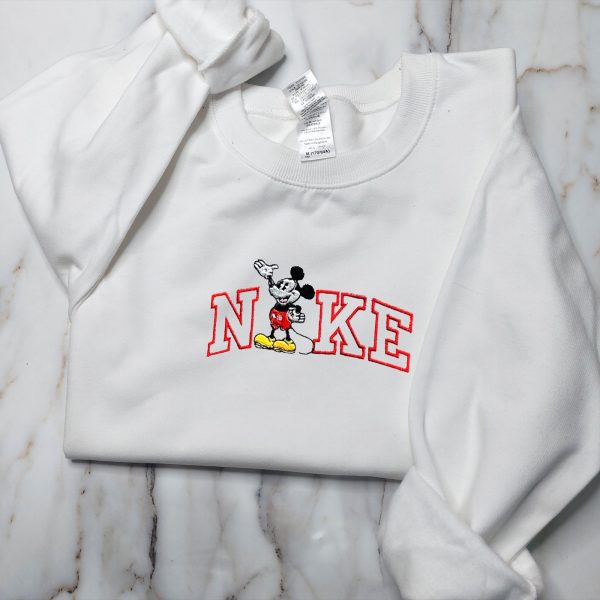Nike Mickey X Minnie Couple Embroidered Sweatshirt - TerraBell Designs - Image 7