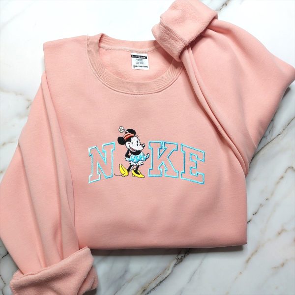 Nike Mickey X Minnie Couple Embroidered Sweatshirt - TerraBell Designs - Image 4