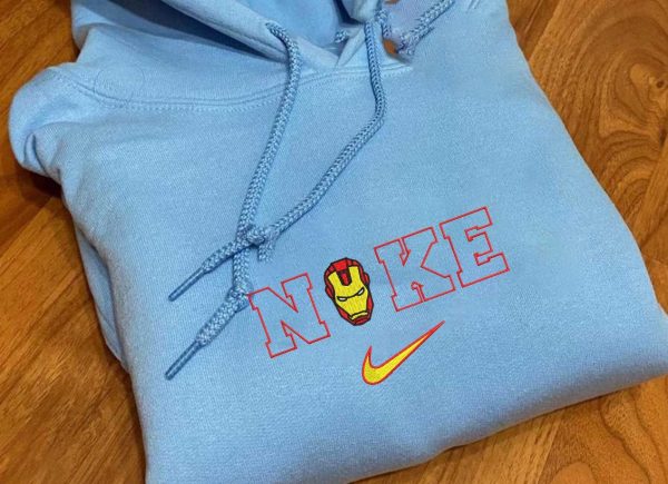Nike Iron Man Marvel Embroidered Sweatshirt Gift For Him - TerraBell Designs - Image 3