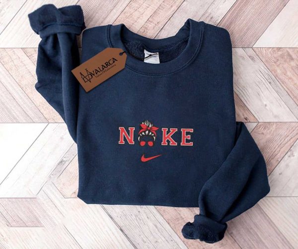 Nike Messy Bun Mom Embroidered Sweatshirt - TerraBell Designs - Image 2