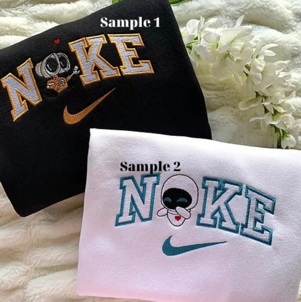 Nike Wall E X Eve Couple Embroidered Sweatshirt - TerraBell Designs - Image 2