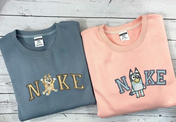 Nike Bluey X Bingo Dance Couple Embroidered Sweatshirt - TerraBell Designs - Image 3