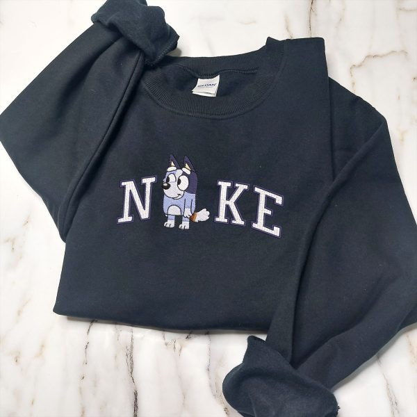 Muffin Socks Nike Couple Embroidered Bluey Sweatshirt - TerraBell Designs - Image 3