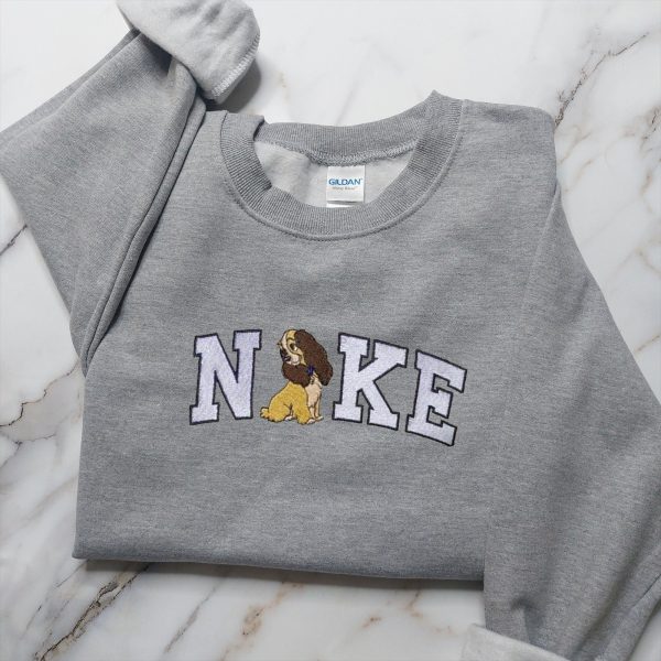 Nike Tramp X Lady Couple Embroidered Cartoon Sweatshirt - TerraBell Designs - Image 4