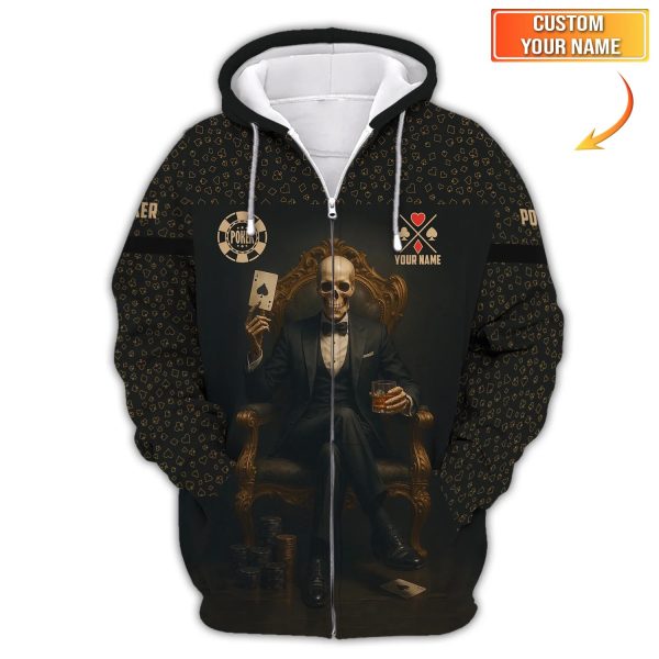 Custom Poker Shirt, ACE Shirt, Grim Reaper Poker Shirts For Men, Casino Shirt, Gift for Poker Players - Image 4