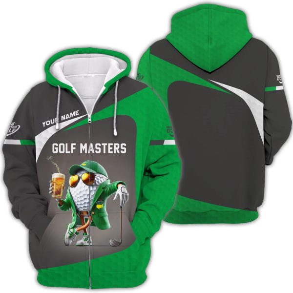 Custom Golf Masters Shirt Polo Golf Tournament, Funny Beer Golf Ball Shirts, Golf Gift For Dad - Image 5