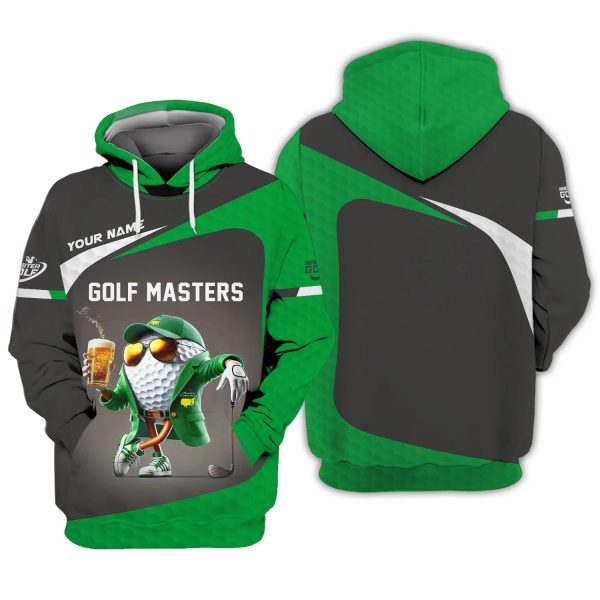Custom Golf Masters Shirt Polo Golf Tournament, Funny Beer Golf Ball Shirts, Golf Gift For Dad - Image 4