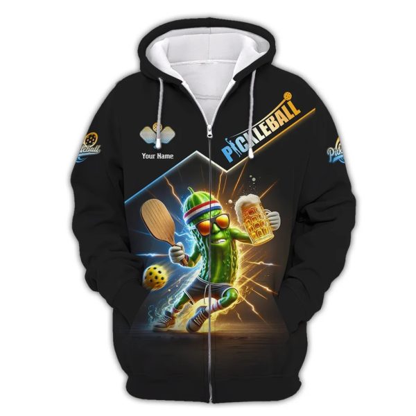 Custom Name Pickleball Funny Beer T Shirt, Pickleball Jersey, Gifts For Pickleball Players - Image 5