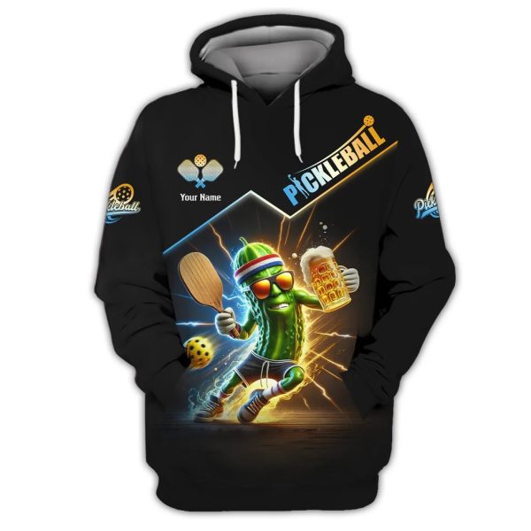 Custom Name Pickleball Funny Beer T Shirt, Pickleball Jersey, Gifts For Pickleball Players - Image 4