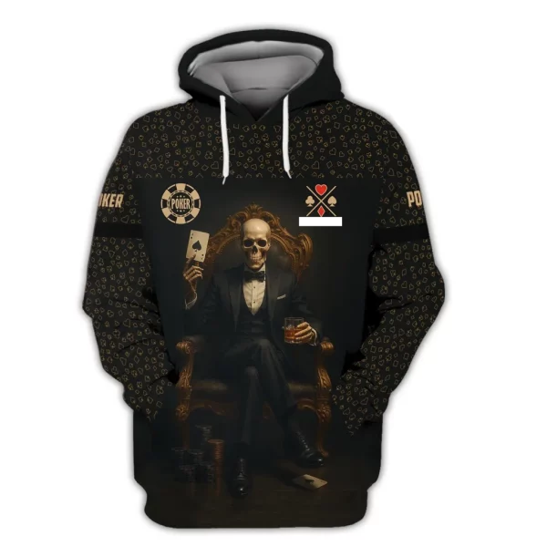 Custom Poker Shirt, ACE Shirt, Grim Reaper Poker Shirts For Men, Casino Shirt, Gift for Poker Players - Image 3