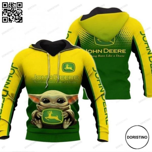 John Deere Baby Yoda Nothing Runs Like A Deere 3d Limited Edition 3D Hoodie