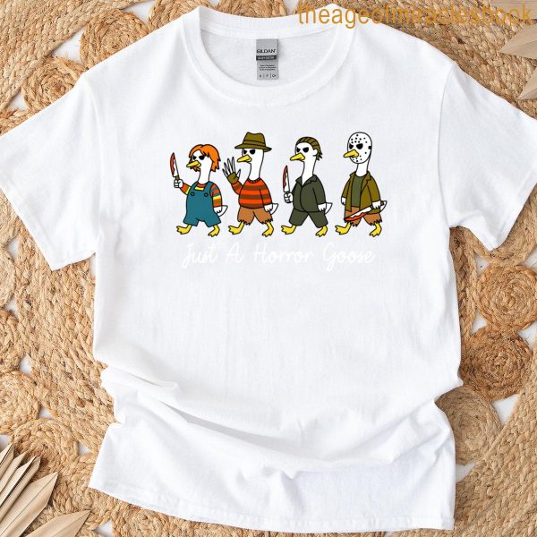 Just A Horror Goose Halloween Costume Fun Men Women T-shirt