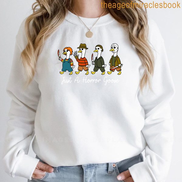 Just A Horror Goose Halloween Costume Fun Men Women T-shirt - Image 2