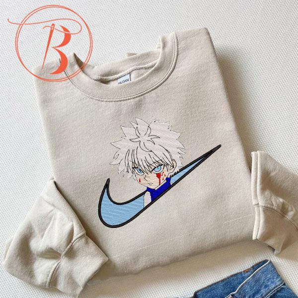 Killua Zoldyck Hunter × Nike Embroidered Sweatshirt - TerraBell Designs