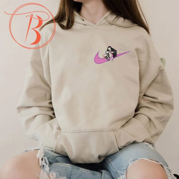 Nezuko Nike Slayder Demon Embroidered Hoodie - TerraBell Designs