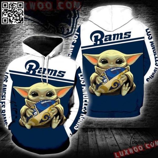Los Angeles Rams Baby Yoda New All Over Print Hoodie