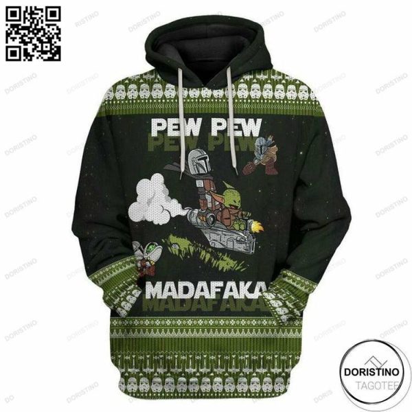 Mando And Baby Yoda Makafaka Christmas 3d Awesome 3D Hoodie