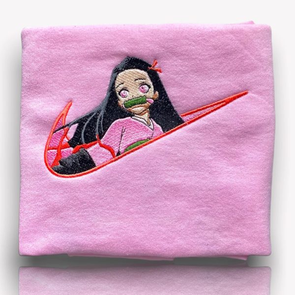 Nike Nezuko Demon Slayer Embroidered Sweatshirt - TerraBell Designs