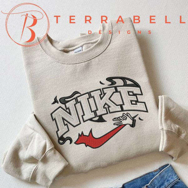 Nike Devil Embroidered Sweatshirt Gifts For Halloween - TerraBell Designs