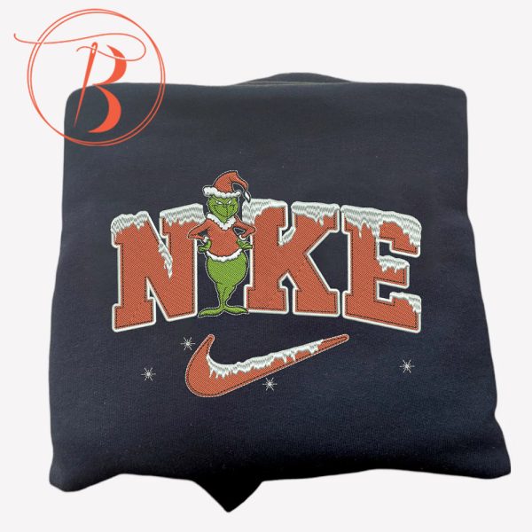Nike Grinch Santa Christmas Embroidered Sweatshirt More Colors - TerraBell Designs