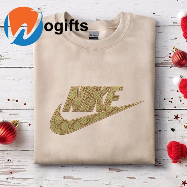 Nike Gucci Embroidered Sand Sweatshirt Gifts For Her - TerraBell Designs