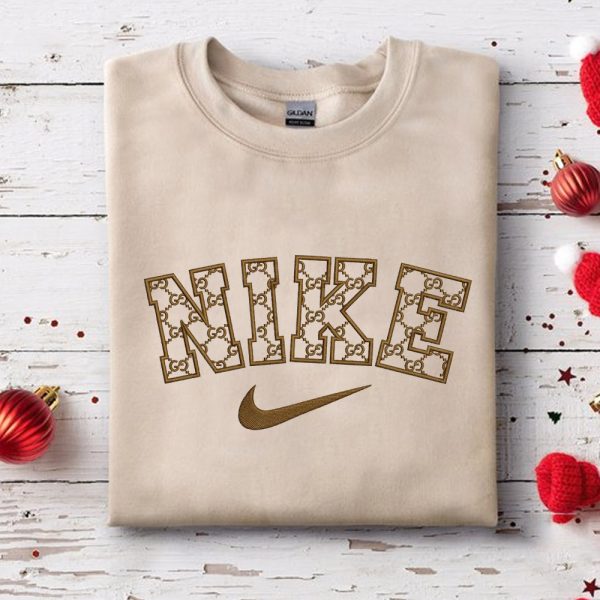 Nike Gucci Embroidered Sand Sweatshirt - TerraBell Designs