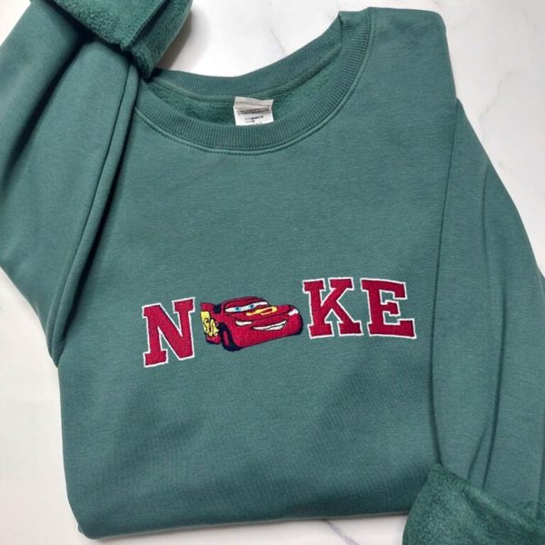 Nike Mcqueen And Sally Cars Couple Matching Embroidered Sweatshirt - TerraBell Designs - Image 2