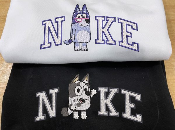 Nike Muffin Christin Couple Embroidered Bluey Sweatshirt - TerraBell Designs