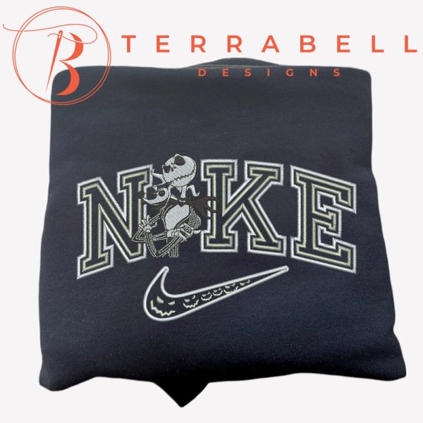 NIKE NIGHTMARE Halloween Embroidery Sweatshirt - TerraBell Designs
