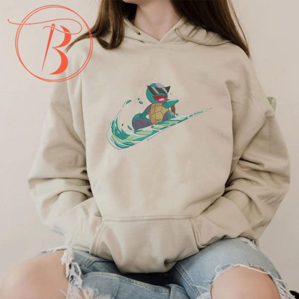 Nike Pokemon Squirtle Swoosh Embroidered Hoodie - TerraBell Designs
