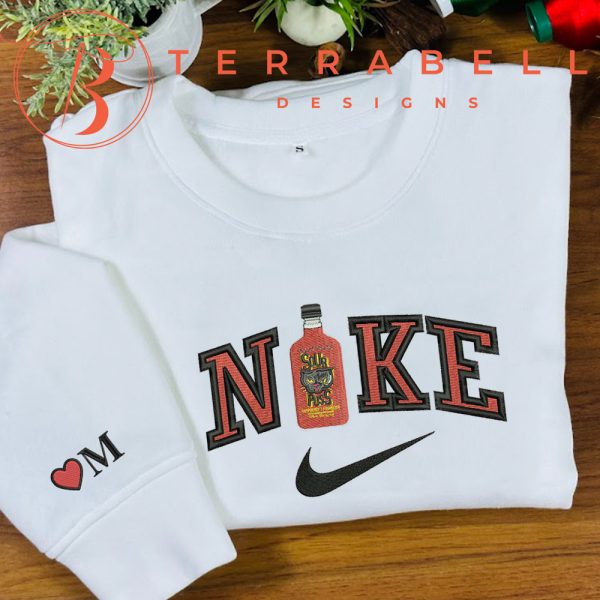 Nike Sour Puss Embroidered Sweatshirt Custom Name Sleeve - TerraBell Designs