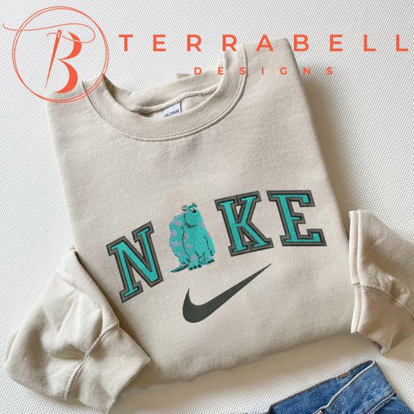 Nike Sulley Monster Halloween Embroidery Sweatshirt - TerraBell Designs