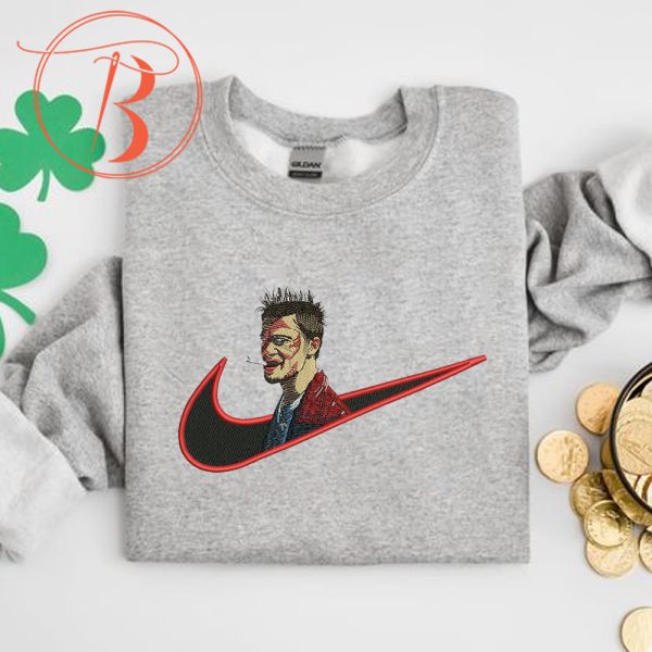 Nike Swoosh Brad Pitt Embroidered Sweatshirt Hoodie For Xmas - TerraBell Designs