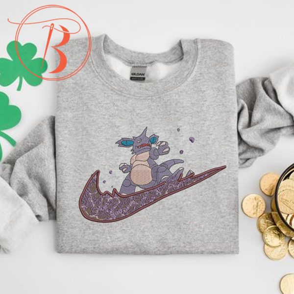 Nike Swoosh NIdoking Pokemon Embroidered Sweatshirt More Colors - TerraBell Designs