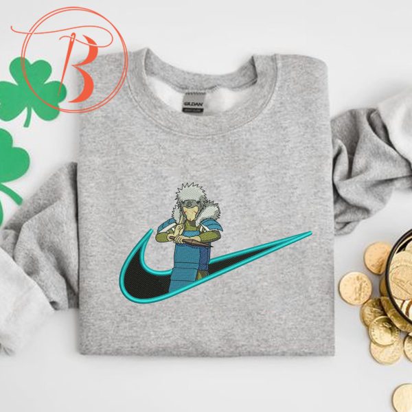 Nike Swoosh Senju Tobirama Embroidered Sweatshirt For Womens - TerraBell Designs