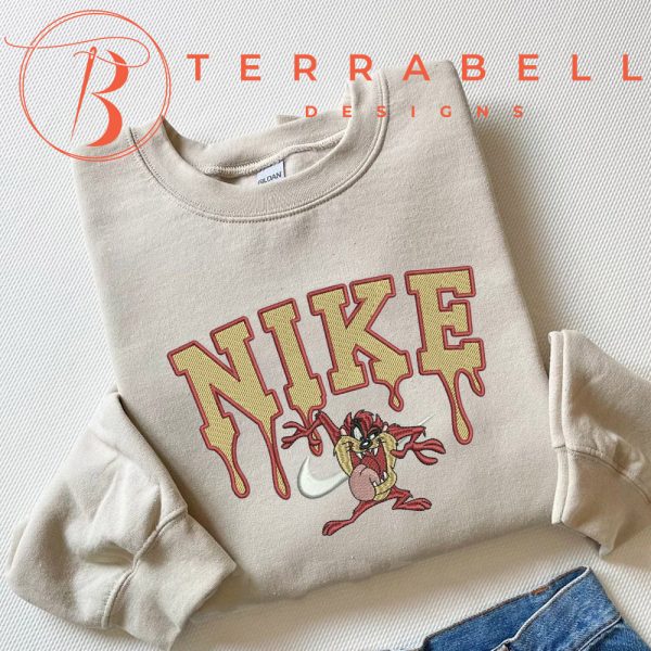 Nike Tasmanian Devil Halloween Embroidery Sweatshirt - TerraBell Designs