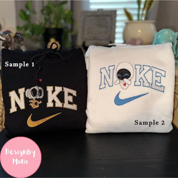 Nike Wall E X Eve Couple Embroidered Sweatshirt - TerraBell Designs