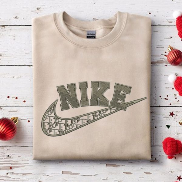 Nike X Dior Embroidered Sand Sweatshirt Gifts For Her - TerraBell Designs