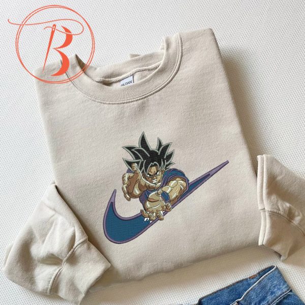 Nike X Goku Kamekameha Embroidered Sand Sweatshirt - TerraBell Designs
