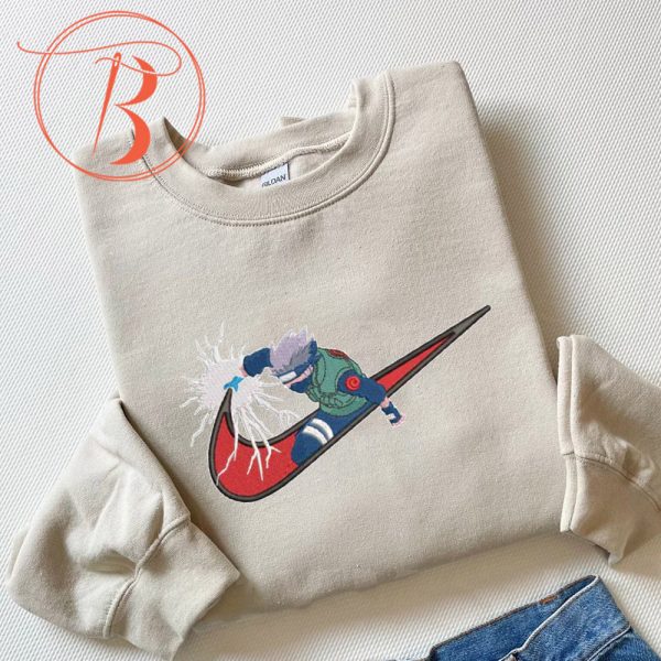 Nike X Kakashi Chidori Embroidered Sweatshirt - TerraBell Designs