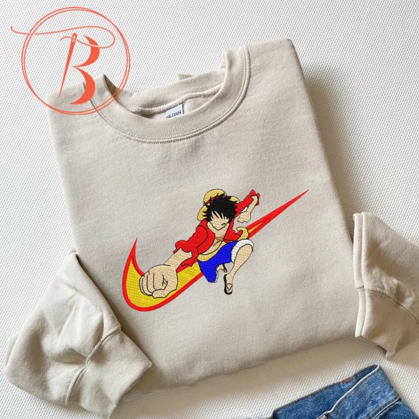 Nike X Monkey D. Luffy Embroidered Sand Sweatshirt - TerraBell Designs