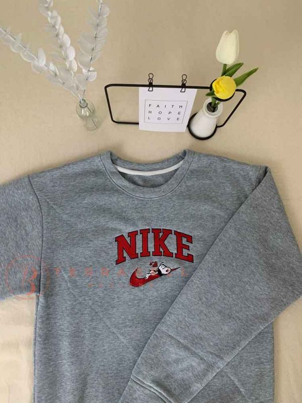 Nike X Snoopy Cute Embroidered Sweatshirt - TerraBell Designs - Image 3