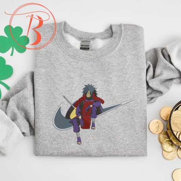 Nike X Uchiha Madara Embroidered Sweatshirt Sport Grey Color - TerraBell Designs