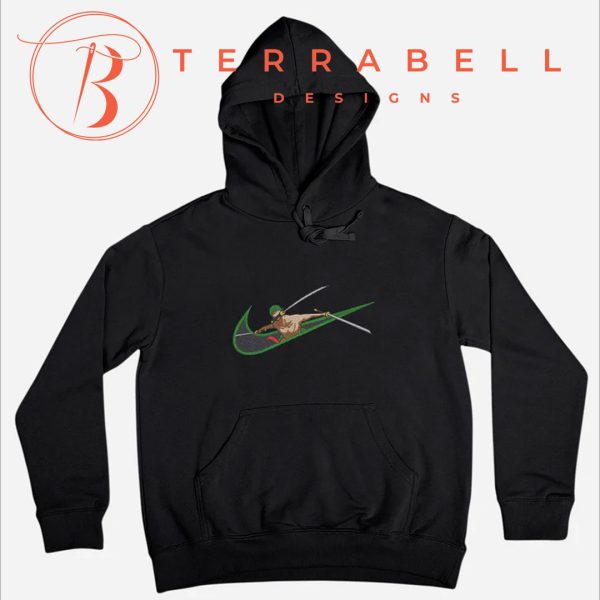 Nike X Zoro Swoosh Back Sided Embroidered Hoodie - TerraBell Designs
