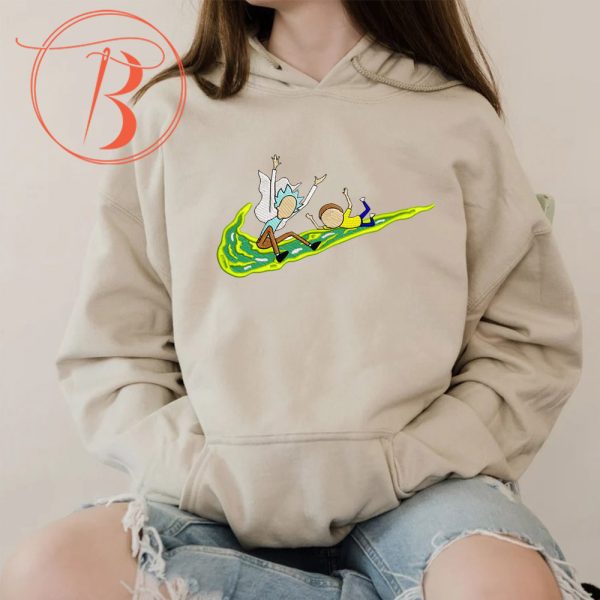 Rick And Morty Nike Embroidered Hoodie - TerraBell Designs
